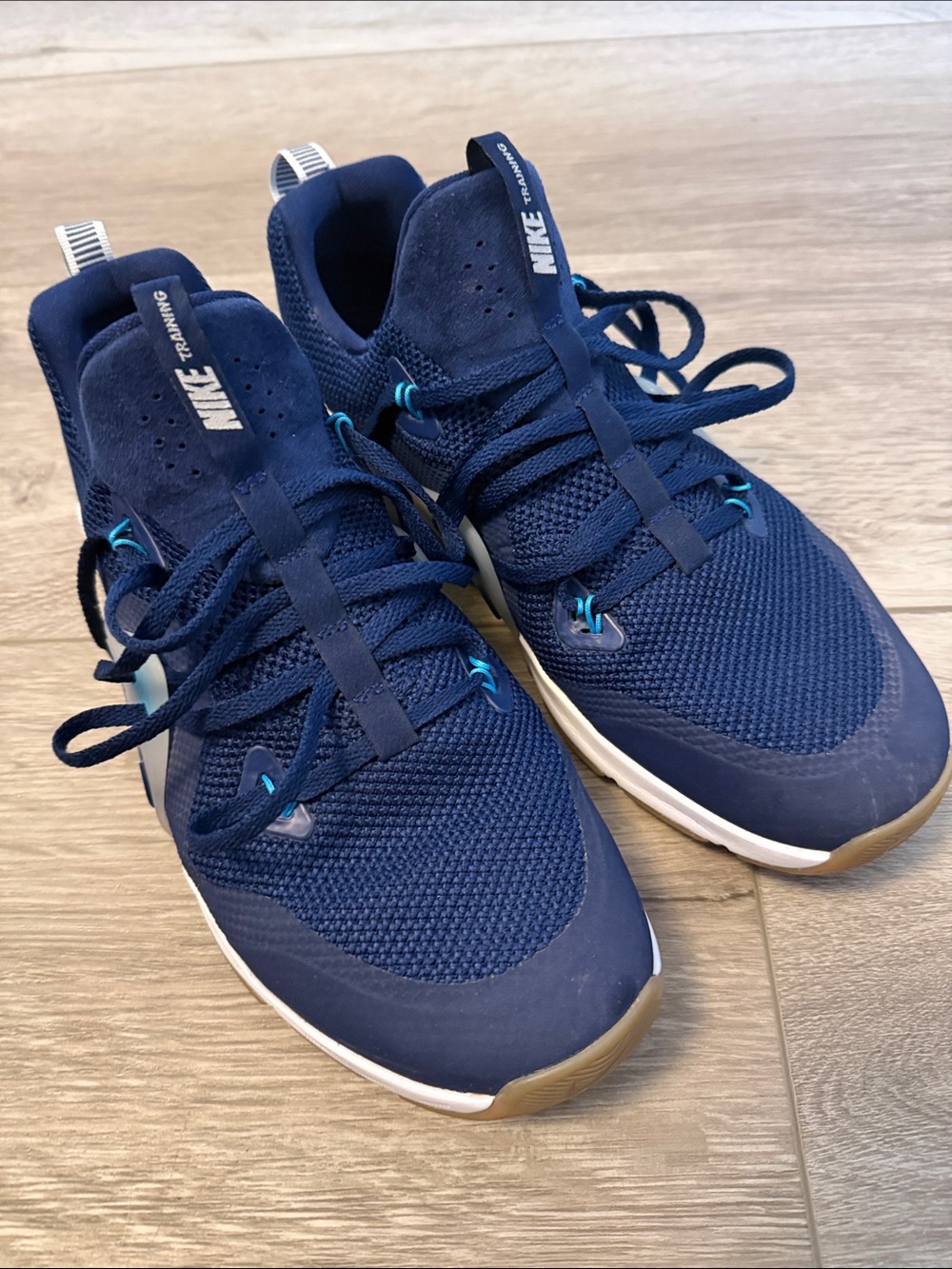 Nike Kids Navy and White Lace-Up Sneakers
